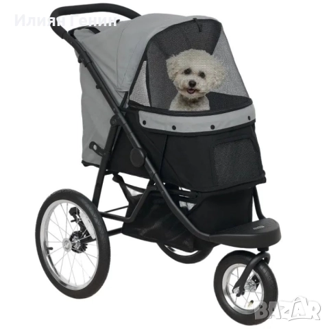 PawHut Количка за кучета, количка за малки кучета и котки