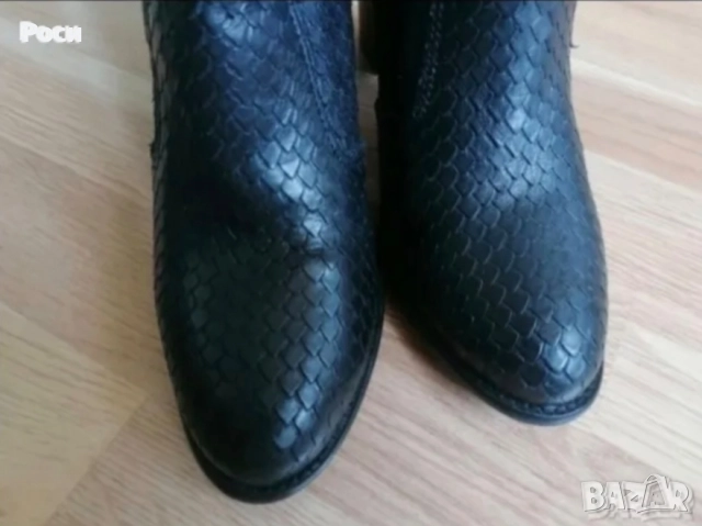 Италиански кожени боти 38н, снимка 2 - Дамски боти - 52119720