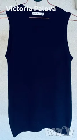 Топ  ZARA KNIT вискоза, еластан, снимка 4 - Корсети, бюстиета, топове - 47519966