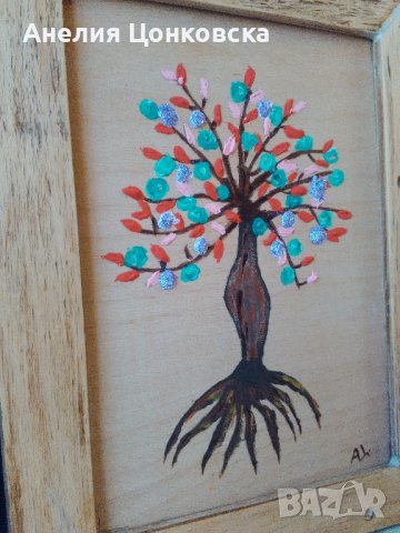 "Дървото на живота",акрил върху дърво, снимка 8 - Картини - 37167325