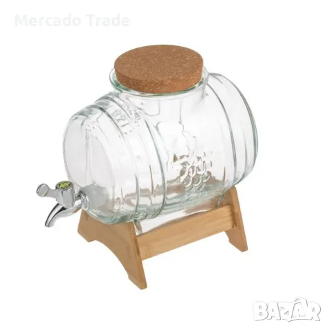 Диспенсър за свежи напитки Mercado Trade, Буркан със стойка, 3л 