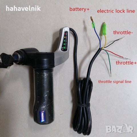  Ръчка за газ за скутер, масур, LED дисплей и ключ комплект , снимка 5 - Друга електроника - 39353332