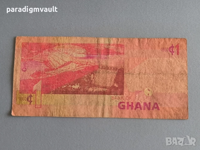 Банкнота - Гана - 1 седи | 2007г., снимка 2 - Нумизматика и бонистика - 52894050