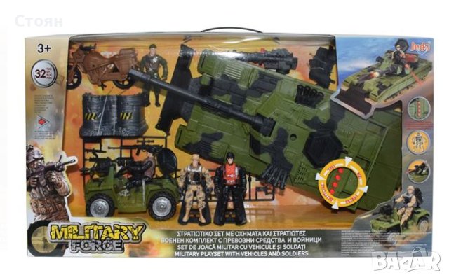 Военен комплект с танкове и войници със светлина и звук - 32 бр, снимка 3 - Фигурки - 43086485