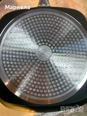 Професионален грил тиган Brio Metallica, с незалепващо покритие, индукционен, 28х28см, снимка 6 - Съдове за готвене - 52117223