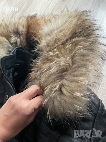 Яке естествена кожа и яка от лисица, снимка 3 - Якета - 39392035