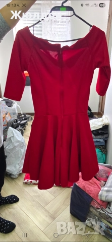 Червена рокля , снимка 3 - Рокли - 52724820