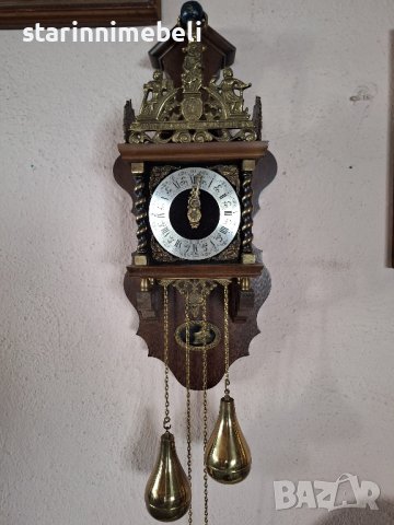 Старинен стенен часовник , снимка 3 - Антикварни и старинни предмети - 43377608