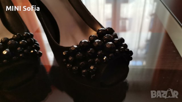 CafeNOIR / Официални италиански обувки на висок ток от естествен велур с червена подметка, снимка 13 - Дамски елегантни обувки - 36905485