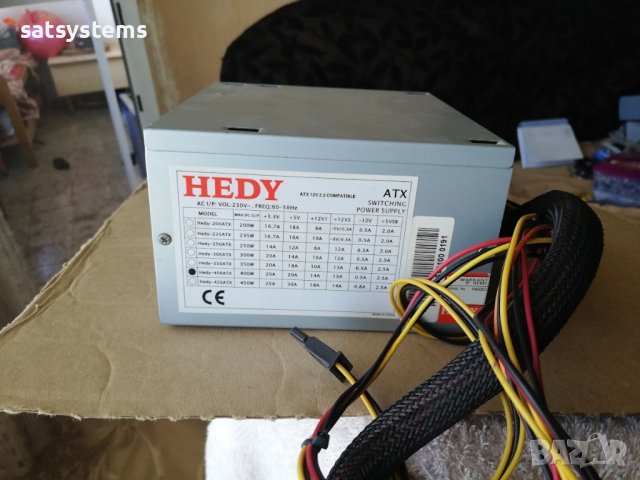 Компютърно захранване 400W HEDY-400ATX 80мм вентилатор, снимка 2 - Захранвания и кутии - 36823807
