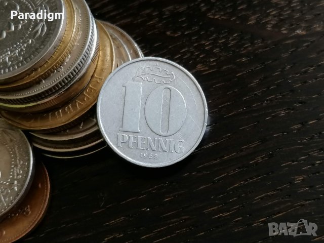 Монета - Германия - 10 пфенига | 1968г.; серия А