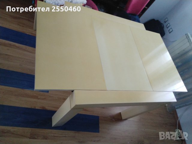 Кухненска маса и 4 стола масивен бук, снимка 2 - Маси - 32375766
