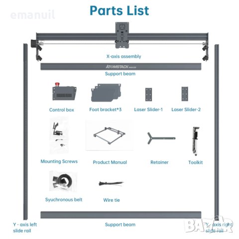 Удължител X/Y оси ATOMSTACK SCULPFUN IKIER CNC лазер лазерно гравиране, снимка 14 - Други машини и части - 36524589