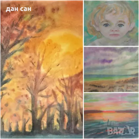 Aкварели, снимка 2 - Картини - 49005474