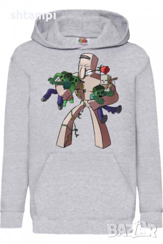 Детски Суитчър/Суитшърт Iron Golem,Minecraft,Игра,Подарък,Изненада,Забавление,Рожден Ден, снимка 2 - Детски анцузи и суичери - 38326336