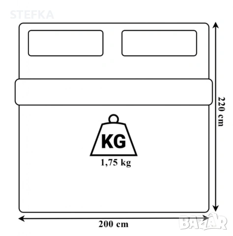 Юрган ново 200/220, снимка 3 - Олекотени завивки и одеяла - 53090086