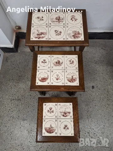 К - н три помощни масички с плочки , снимка 2 - Маси - 50080863