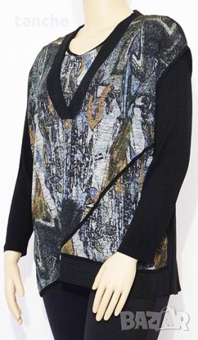 Дамска блуза- 44 и 48 размери, снимка 4 - Блузи с дълъг ръкав и пуловери - 33477170