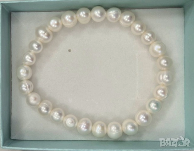 Гривна на ластик - розови перли със сертификат, снимка 5 - Гривни - 34601867