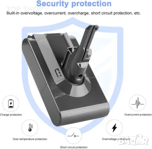 Батерия и филтри за Dyson V8 4.5Ah 21.6V за батерия Dyson V8, снимка 7 - Прахосмукачки - 49156968