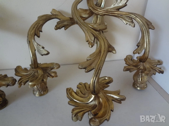 Комлект големи изящни свещници от Виена, снимка 14 - Антикварни и старинни предмети - 53527216