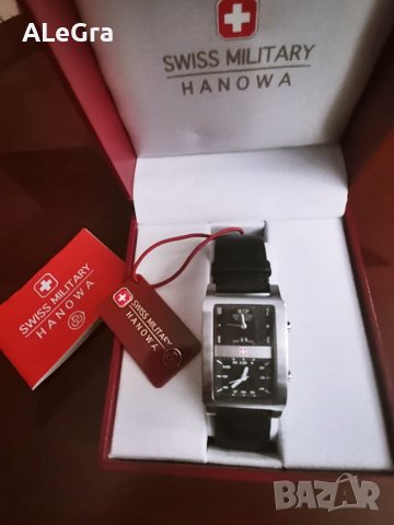 Оригинален швейцарски часовник Swiss Military Hanowa с две времеви зони, снимка 2 - Дамски - 43056588