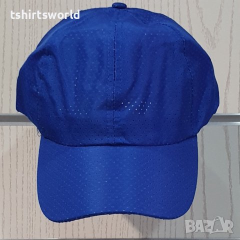 Нова изчистена дишаща шапка с козирка в син цвят, шушляк, снимка 2 - Шапки - 37514816