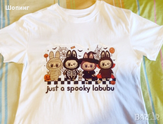 Лабубу - тениска (р.146) и тетрадка, снимка 5 - Детски комплекти - 52151074