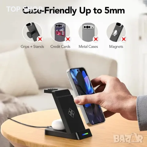 Безжично зарядно устройство 3 в 1 на Aimtel, съвместимо с Google Pixel, снимка 4 - Безжични зарядни - 49340585