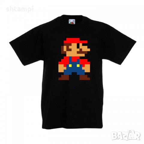 Детска тениска Супер Марио Mario 8-bit, снимка 1 - Детски тениски и потници - 33089511
