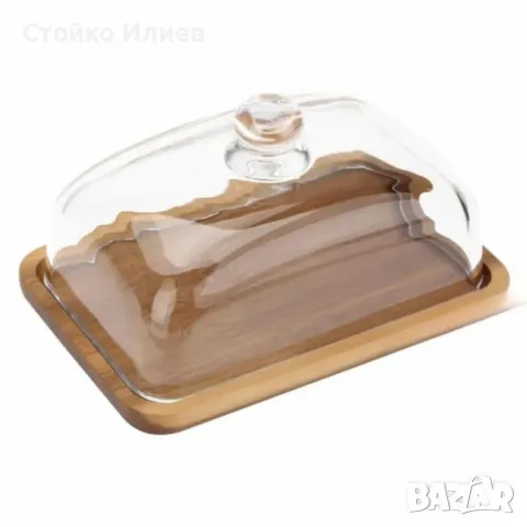 стъклена кутия  за масло, снимка 1