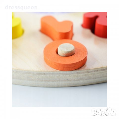 3608 Дървен пъзел във формата на часовник, снимка 3 - Игри и пъзели - 37484796