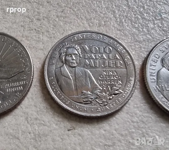 САЩ.1/4 долар.
10 бр.
Серия  известни американски жени за 2022 , 23 и 24  год., снимка 7 - Нумизматика и бонистика - 50261512