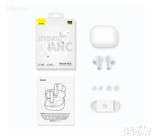 Безжични слушалки Baseus - Bowie M2s, TWS, ANC, черни, снимка 6 - Слушалки, hands-free - 48877380