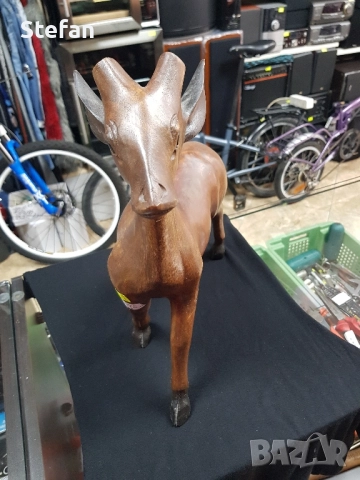 дървена изработка елен, снимка 3 - Антикварни и старинни предмети - 52626769