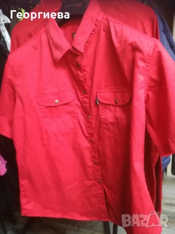 Дамска червена  риза, снимка 2 - Ризи - 28013041