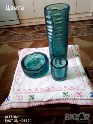 Стъклена ваза, снимка 5 - Вази - 33394789