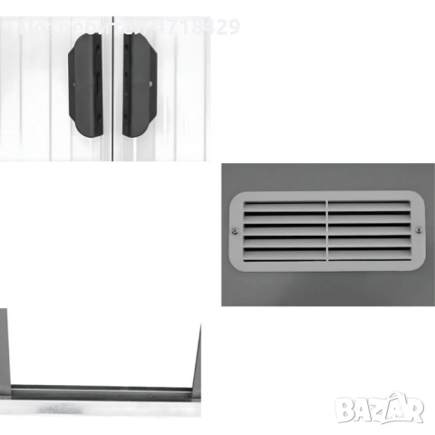 Метална градинска къща за инструменти с вентилация и заключване, снимка 3 - Други - 53216261