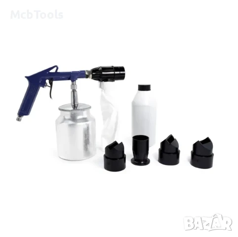 Пневматичен пясъкоструен пистолет 1л с 4 дюзи Rockforce, снимка 2 - Други инструменти - 51289730