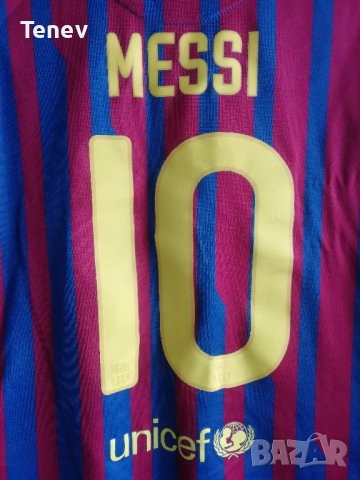 Barcelona Lionel Messi Nike оригинална детска тениска 7-8г Барселона Меси 122-128см , снимка 3 - Детски тениски и потници - 43283516