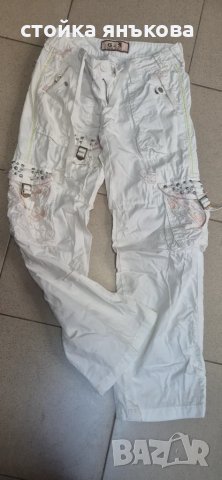 Уникален дамски бял панталон външни джобове , снимка 3 - Панталони - 51127365