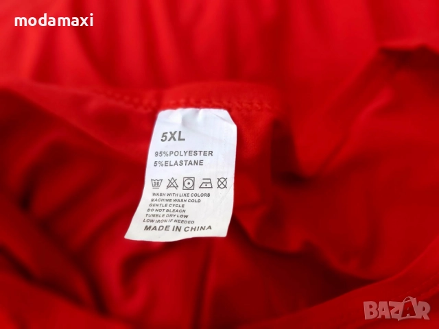 4XL /5XL Нова червена блуза (лице) , снимка 7 - Тениски - 51841025