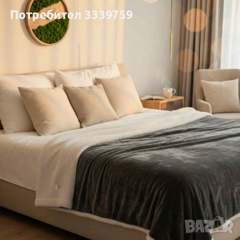 Топло и уютно дори в най-студените вечери – двустранно одеяло тип “Шерпа”, снимка 6 - Олекотени завивки и одеяла - 52199930