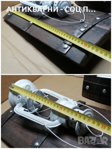 Комплект Ръчно Изработени Стенни Лампи От Буре Със Газени Лампи с Фасунги / 3,5 кг - Брой! , снимка 9 - Антикварни и старинни предмети - 44119531