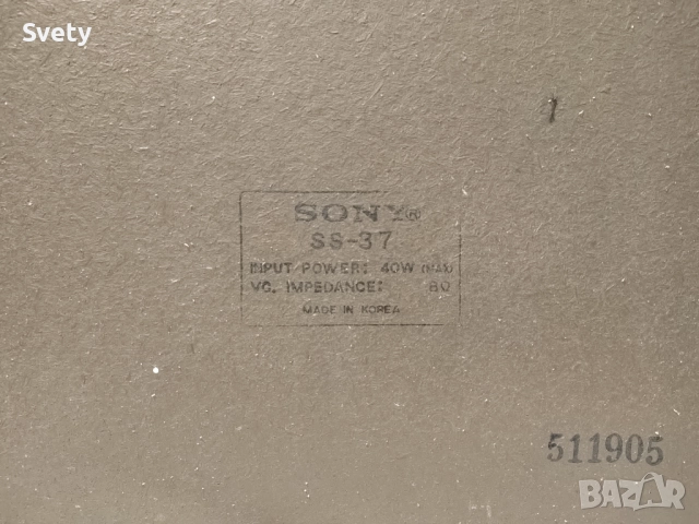 Тонколона SONY SS-37, снимка 4 - Тонколони - 52791535