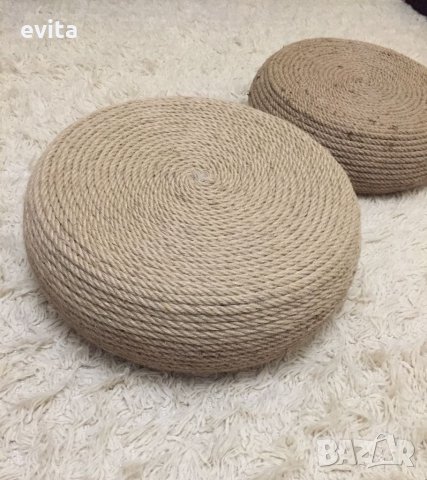 Табуретка/пуф. Ръчна изработка!, снимка 7 - Дивани и мека мебел - 33842705