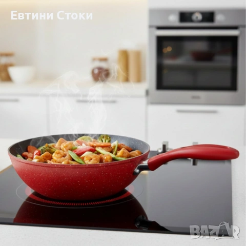 Уок тиган Voltz Ø28 см - индукционен, мраморно покритие