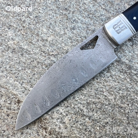 Голям джобен, сгъваем нож Damascus Sous Chef IRR2387, снимка 3 - Ножове - 52706514