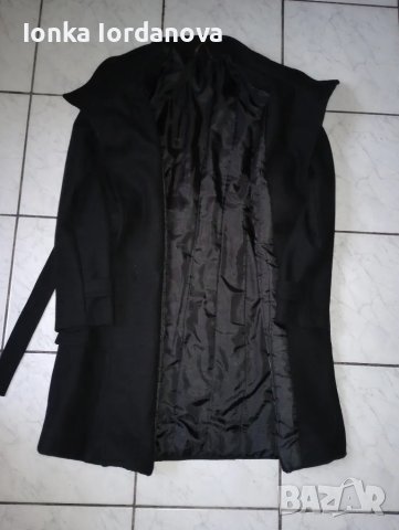 Черно палто от фин кашмир, размер М, снимка 4 - Палта, манта - 48152296