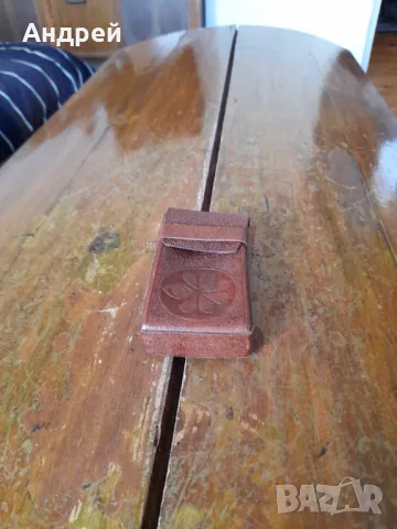 Стара кожена табакера за цигари,калъф #11